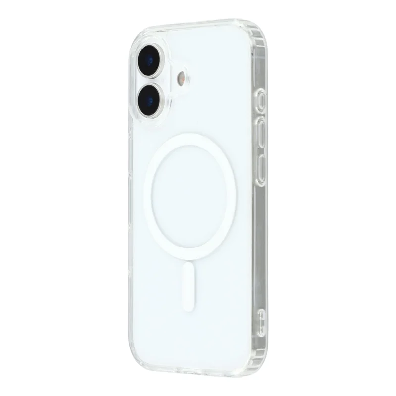 KIGC для iPhone 17 прозрачный чехол, совместимый с MagSafe, TPU + PC противоударный задний чехол для телефона