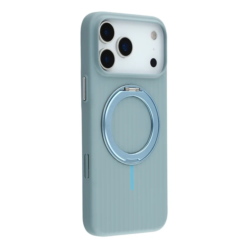 KIGC For iPhone 17 Pro Magnetic Case with Rotating Kickstand Hard PC Phone Back Cover - Blue