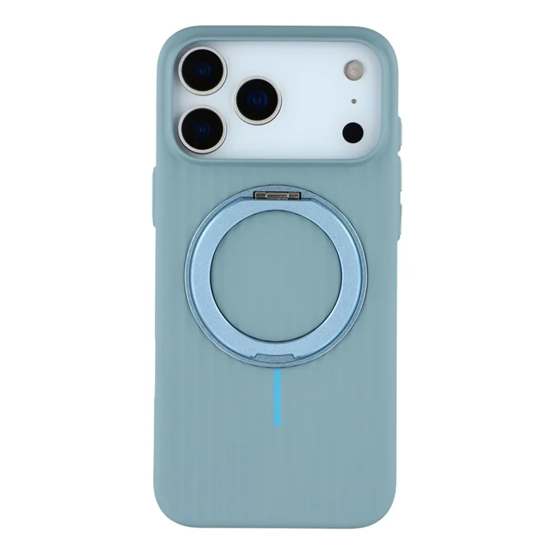 KIGC For iPhone 17 Pro Magnetic Case with Rotating Kickstand Hard PC Phone Back Cover - Blue