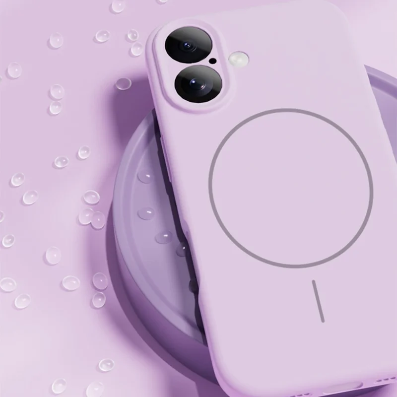 YCADEN For iPhone 16 Plus Case Compatible with MagSafe Precise Cutouts TPU Phone Back Cover - Morandi Purple