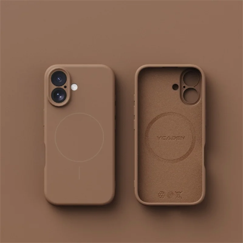 YCADEN For iPhone 16 Plus Case Compatible with MagSafe Precise Cutouts TPU Phone Back Cover - Khaki