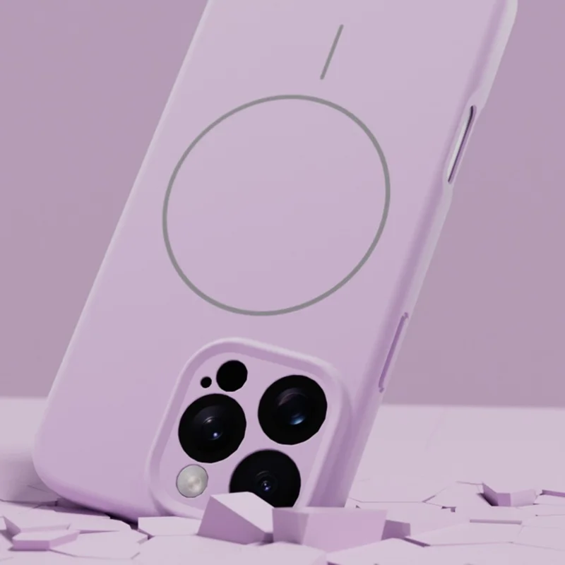 YCADEN For iPhone 16 Pro Max Case Compatible with MagSafe Precise Cutouts TPU Phone Back Cover - Morandi Purple