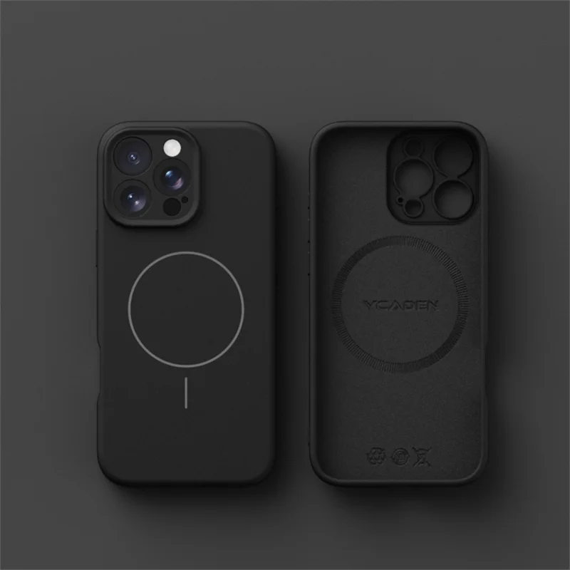 YCADEN For iPhone 16 Pro Max Case Compatible with MagSafe Precise Cutouts TPU Phone Back Cover - Black