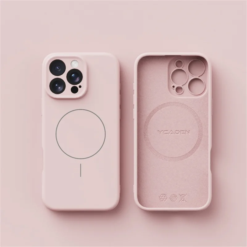 YCADEN For iPhone 16 Pro Max Case Compatible with MagSafe Precise Cutouts TPU Phone Back Cover - Morandi Pink