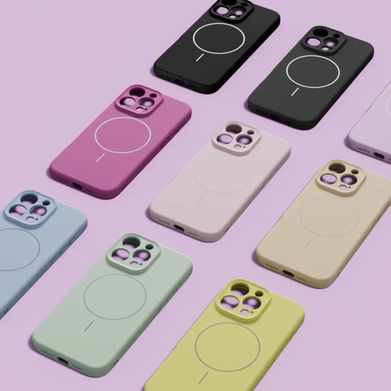 Étui YCADEN pour iPhone 16 Pro Compatible avec MagSafe Découpes Précises PC + TPU Coque Arrière de Téléphone - Kaki