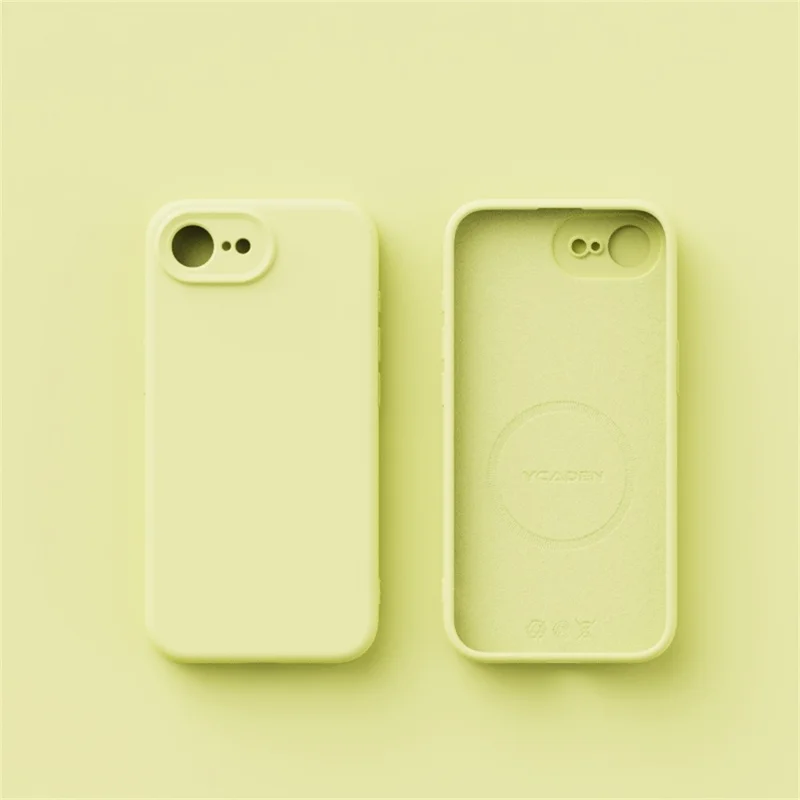 YCADEN For iPhone 17e / 16e Case Compatible with MagSafe Precise Cutouts TPU Phone Back Cover - Cream Yellow