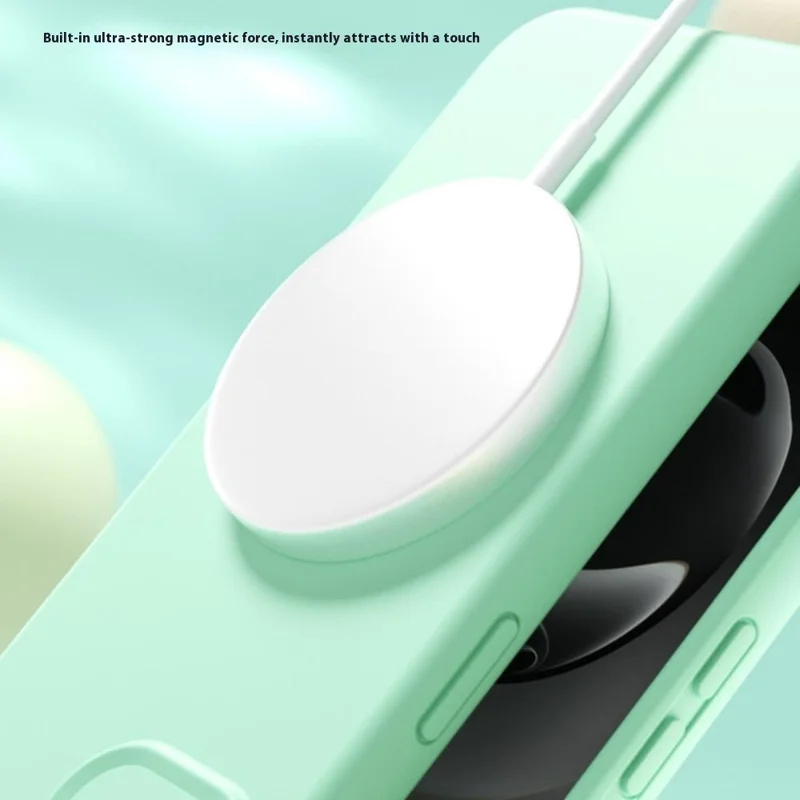 Capa YCADEN para iPhone 16e Compatível com MagSafe Recortes Precisos Capa Traseira de TPU - Branco Antigo