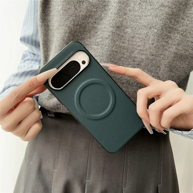 For Google Pixel 10 / 10 Pro Magnetic Case PU Leather + TPU Phone Back Cover - White