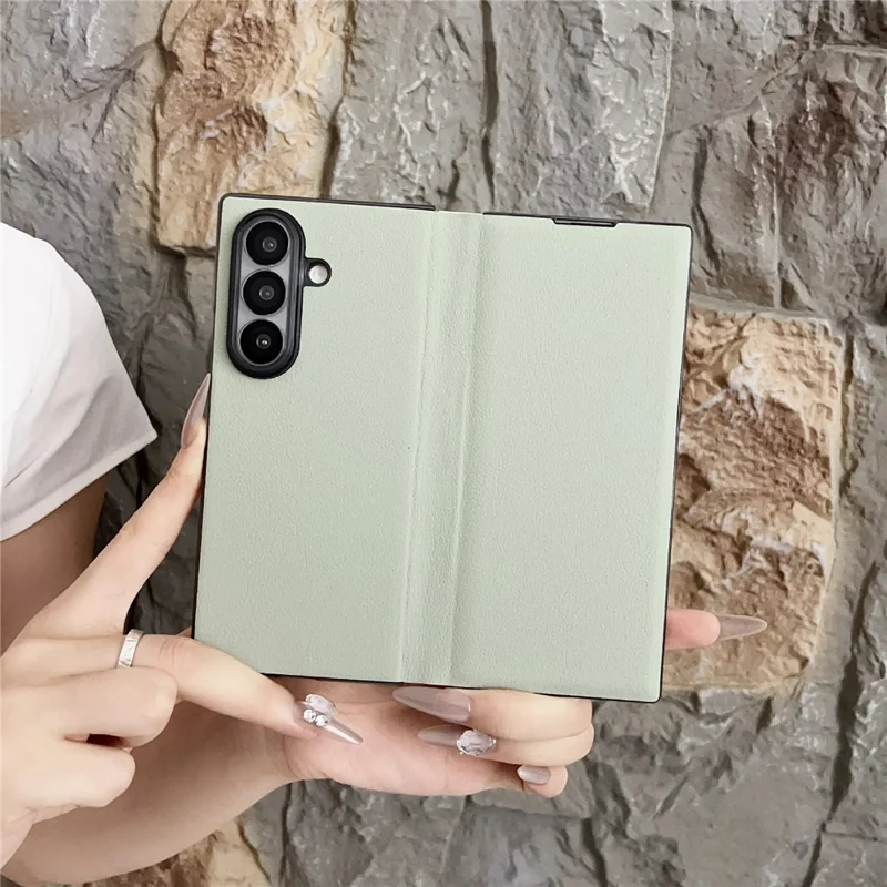 For Samsung Galaxy Z Fold7 5G Case Simple Design Shockproof PU + PC Phone Back Cover - Pink