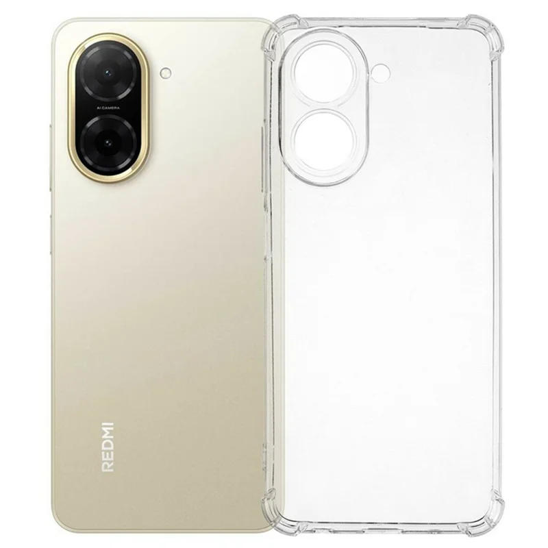For Xiaomi Redmi A5 NFC (EU) (173.45mm) Case Reinforced Four Corner Anti-Drop Clear TPU Phone Cover