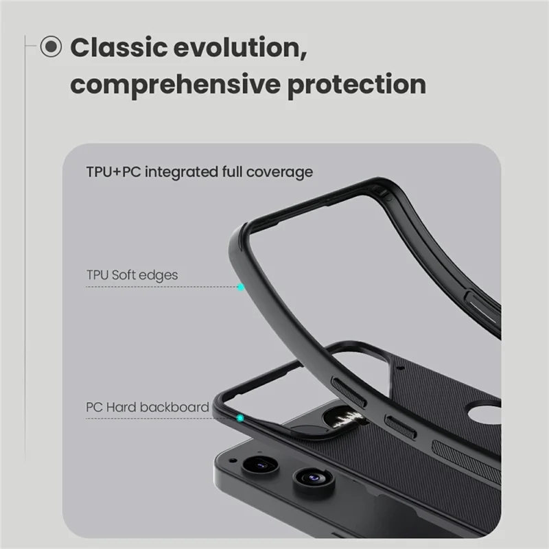 NILLKIN Bouclier givré Pro Pour Nothing Phone (3) 5G Étui Boîtier de téléphone mat PC + TPU