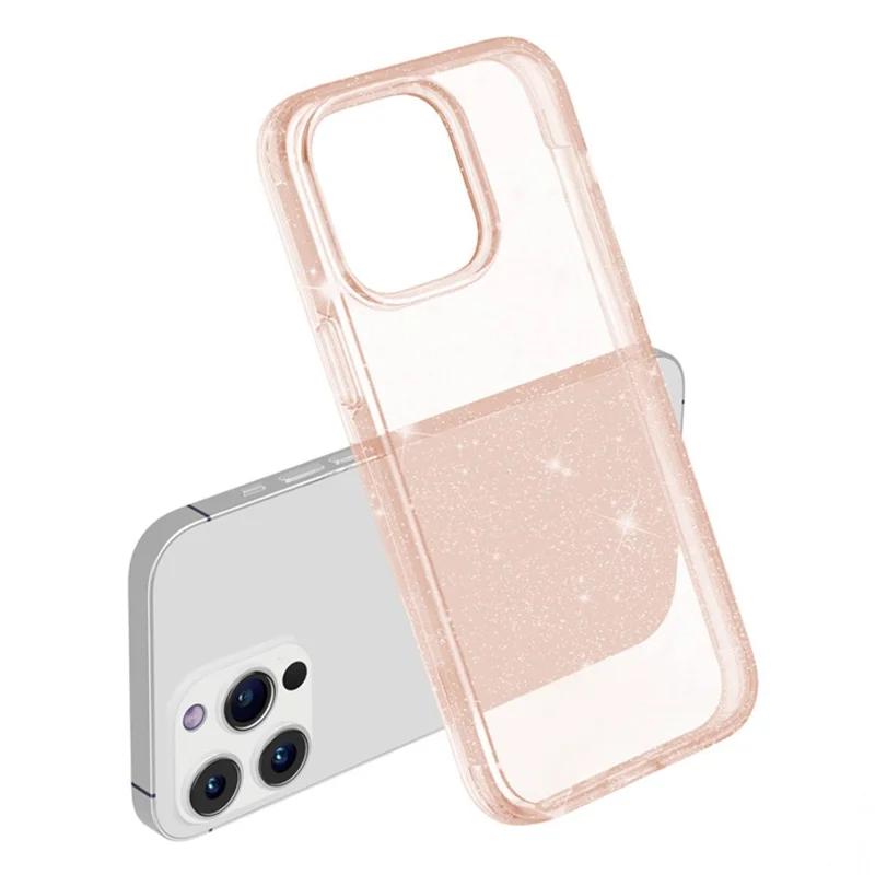AMORUS For iPhone 12 Pro / 12 Case Soft TPU Hard PC Back Shockproof Phone Cover - Glitter Gold