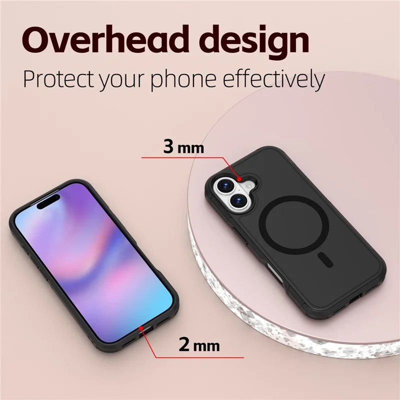 Étui Compatible avec iPhone 17 MagSafe PC + Housse de Protection en TPU Anti-chute