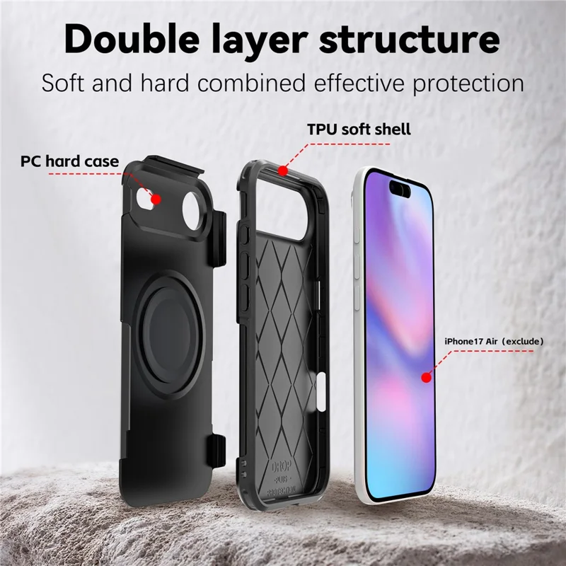 Étui Air Compatible avec iPhone 17 Avec MagSafe Coque de Téléphone Anti-chute en PC + TPU