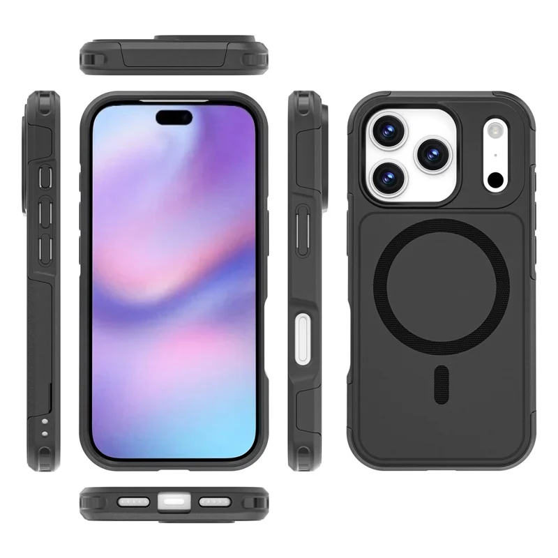 Étui pour iPhone 17 Pro Compatible avec MagSafe PC + TPU Anti-chute Housse de Protection pour Téléphone