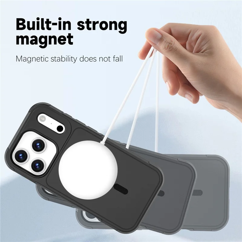Étui pour iPhone 17 Pro Compatible avec MagSafe PC + TPU Anti-chute Housse de Protection pour Téléphone