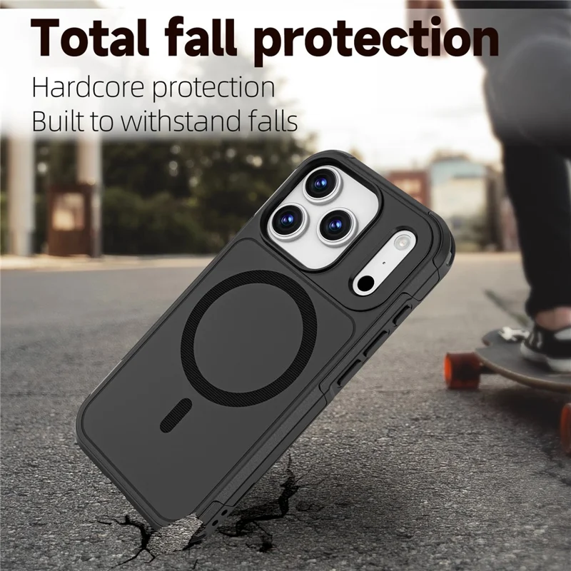 Étui pour iPhone 17 Pro Compatible avec MagSafe PC + TPU Anti-chute Housse de Protection pour Téléphone