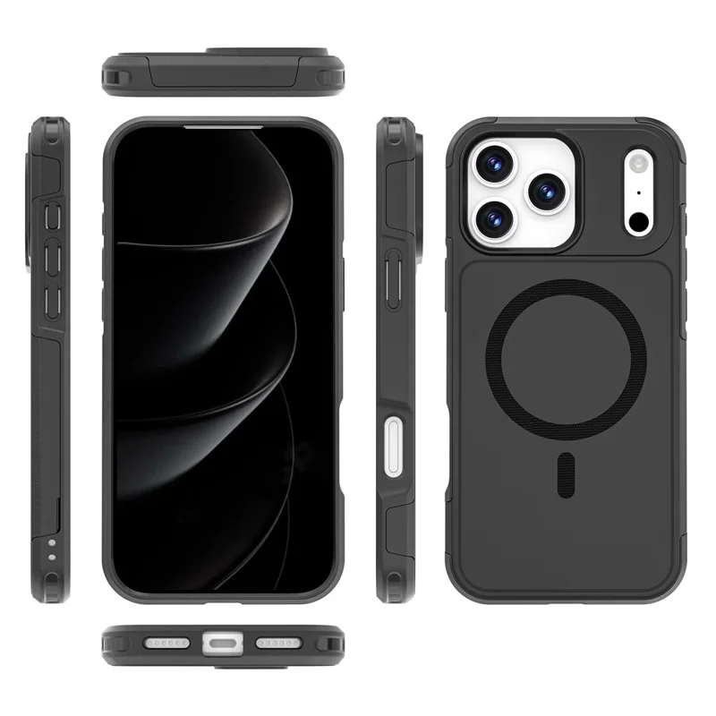 Étui pour iPhone 17 Pro Max compatible avec MagSafe Coque de téléphone anti-chute en PC + TPU