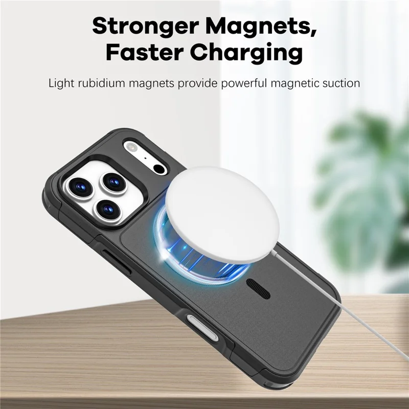 Étui pour iPhone 17 Pro Max compatible avec MagSafe Coque de téléphone anti-chute en PC + TPU