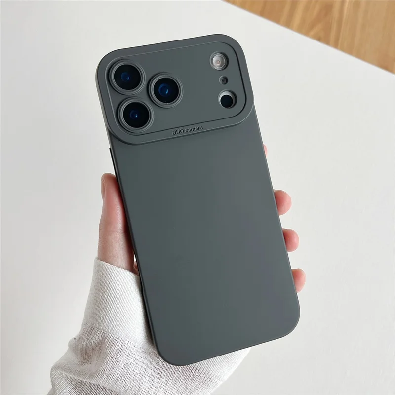 YCADEN For iPhone 17 Pro Max Case Precision Cutout TPU Protective Phone Cover - Dark Grey