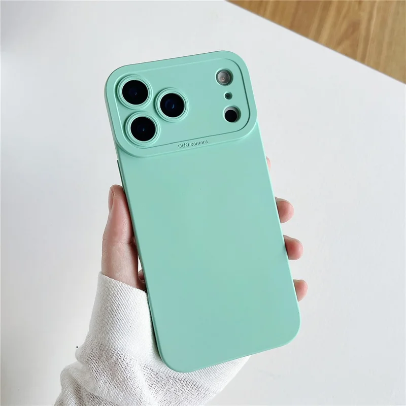 YCADEN For iPhone 17 Pro Max Case Precision Cutout TPU Protective Phone Cover - Light Cyan