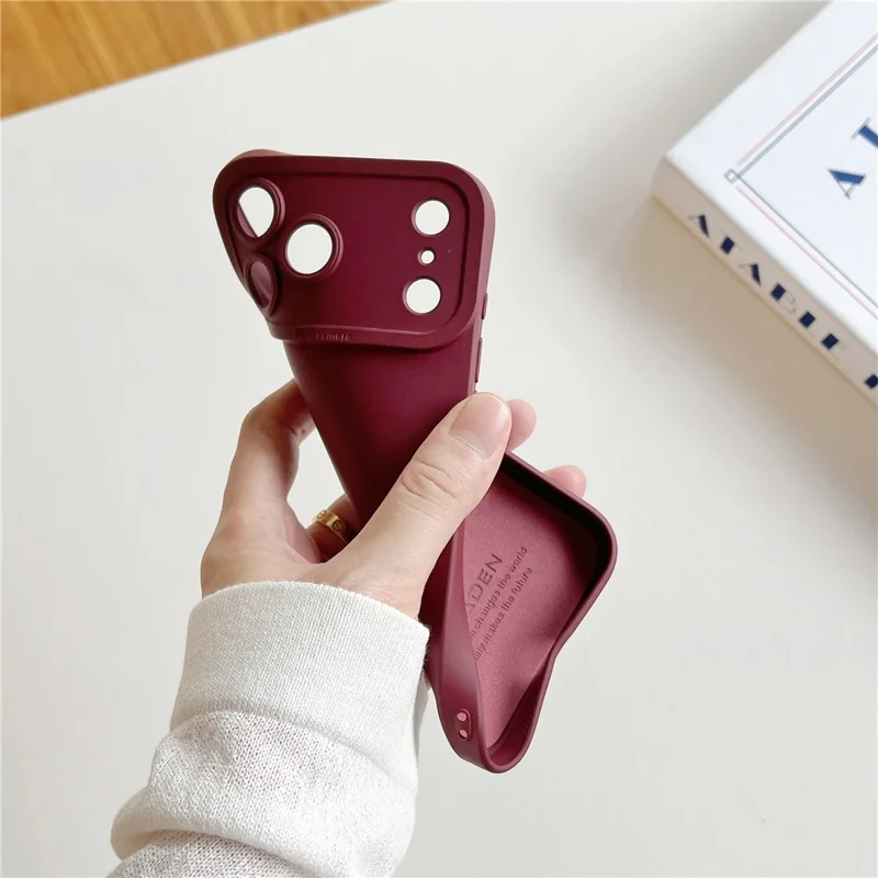 YCADEN For iPhone 17 Pro Max Case Precision Cutout TPU Protective Phone Cover - Wine Red