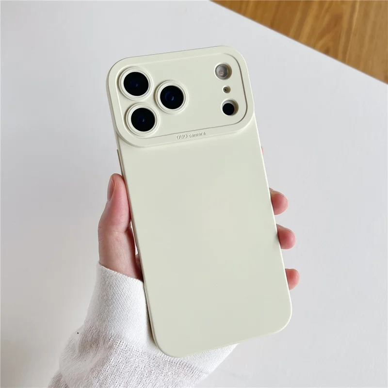 YCADEN For iPhone 17 Pro Case Precision Cutout TPU Protective Phone Cover - Antique White
