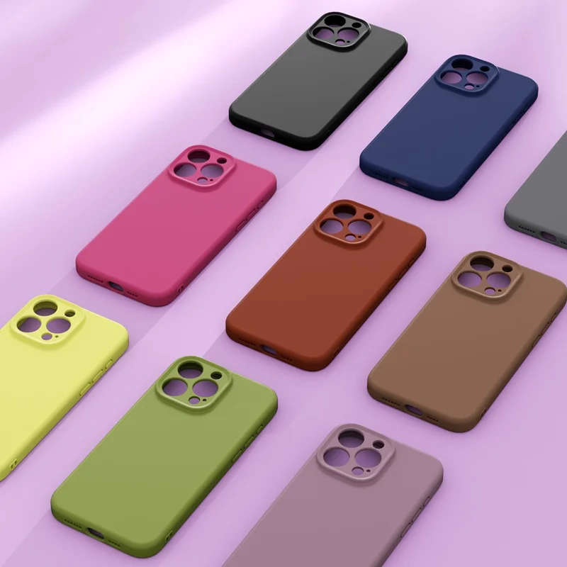 YCADEN Для iPhone 15 Pro Max Чехол Совместимый с MagSafe Точные вырезы TPU Чехол для телефона - Morandi Purple
