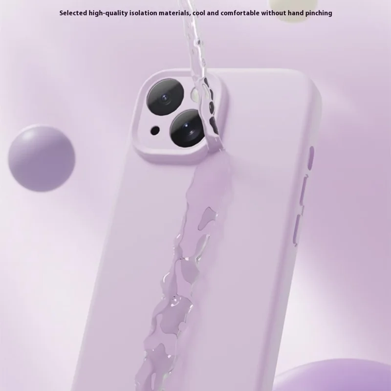 Étui pour iPhone 15 compatible avec MagSafe Découpes précises Couverture arrière de téléphone en TPU - Morandi Violet