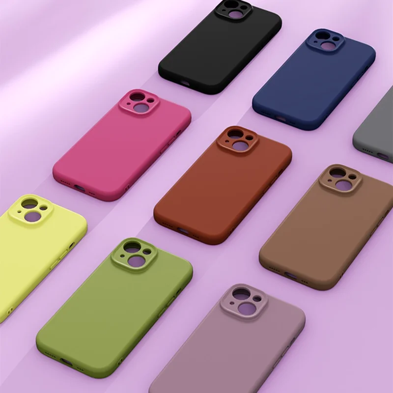 Étui pour iPhone 15 compatible avec MagSafe Découpes précises Couverture arrière de téléphone en TPU - Morandi Violet