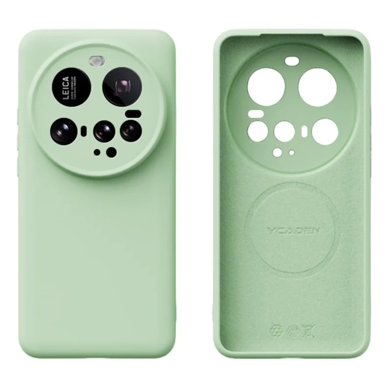YCADEN Para Caso Xiaomi 15 Ultra Compatível com MagSafe Recortes Precisos Capa Traseira de Telefone TPU - Verde Grama