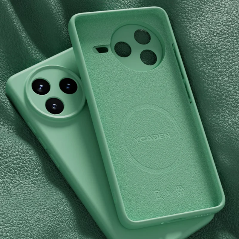 YCADEN Per Xiaomi Redmi K80 5G Cover Compatibile con MagSafe Ritagli Precisi Cover Posteriore Telefono TPU - Verde Erba