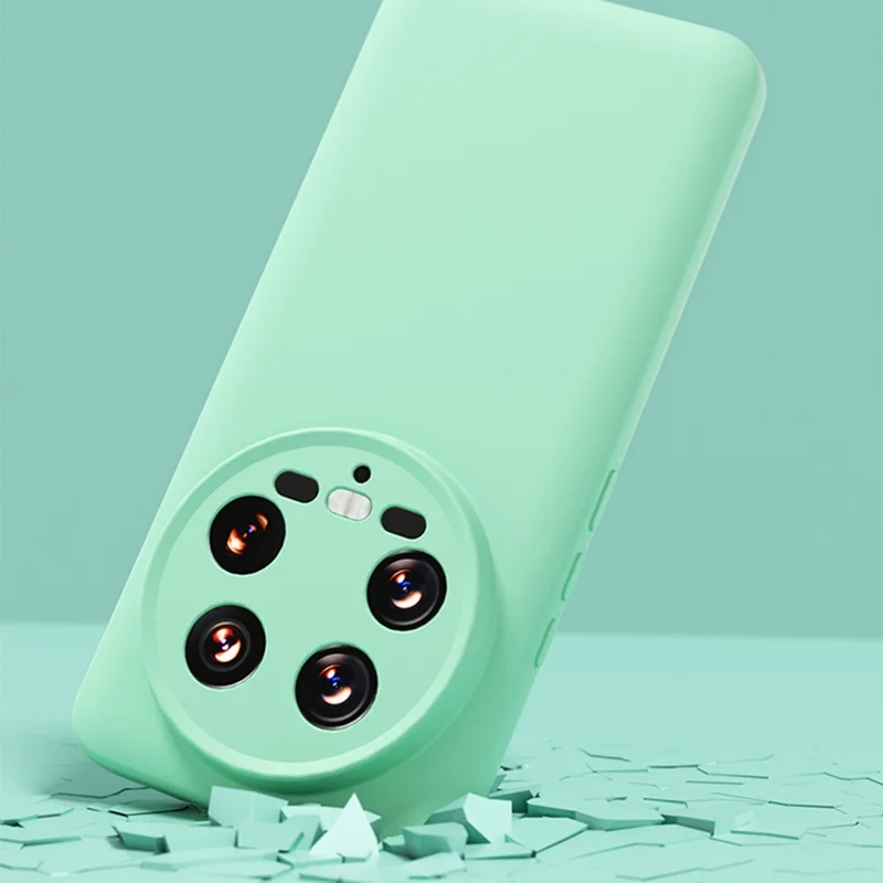YCADEN Étui Compatible avec Xiaomi 14 Ultra avec MagSafe, Découpes Précises, Coque Arrière en TPU - Vert Herbe