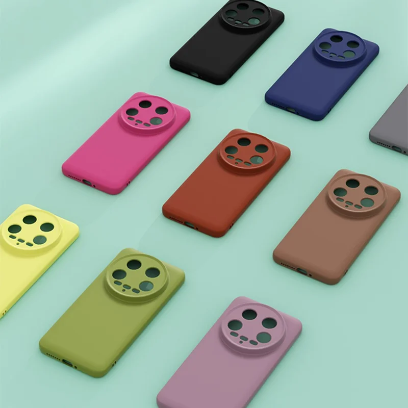 YCADEN Étui Compatible avec Xiaomi 14 Ultra avec MagSafe, Découpes Précises, Coque Arrière en TPU - Vert Herbe