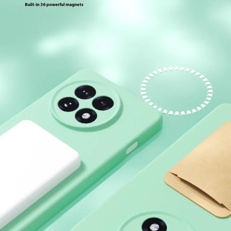 YCADEN For OnePlus Ace 5 5G Case Compatible with MagSafe Precise Cutouts TPU Phone Back Cover - Grass Green