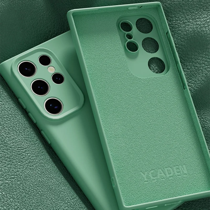 YCADEN Obudowa na Samsung Galaxy S24 Ultra, Precyzyjne wycięcia, Tylna Nakładka z TPU - Zielony Trawy