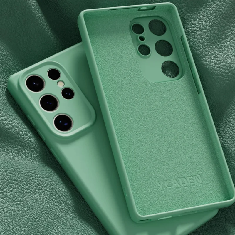 YCADEN For Samsung Galaxy S25 Ultra Case Precise Cutouts TPU Phone Back Cover - Grass Green