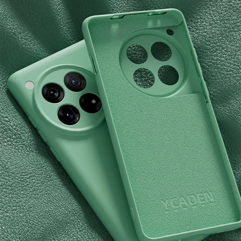 YCADEN For OnePlus 12 5G Case Precise Cutouts TPU Phone Back Cover - Grass Green