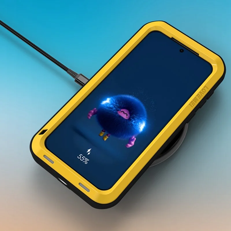 LOVE MEI Para Huawei Pura 80 Pro / 80 Pro+ Capa Metálica + Silicone Anti-Queda Capa de Telefone (sem Vidro Temperado) - Preto