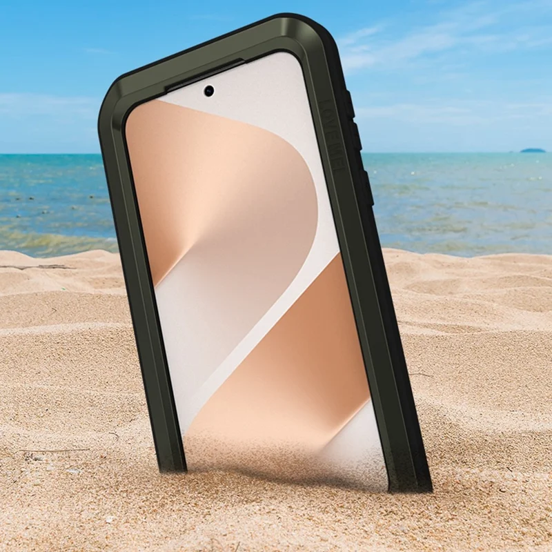 LOVE MEI Para Huawei Pura 80 Pro / 80 Pro+ Capa Metálica + Silicone Anti-Queda Capa de Telefone (sem Vidro Temperado) - Preto