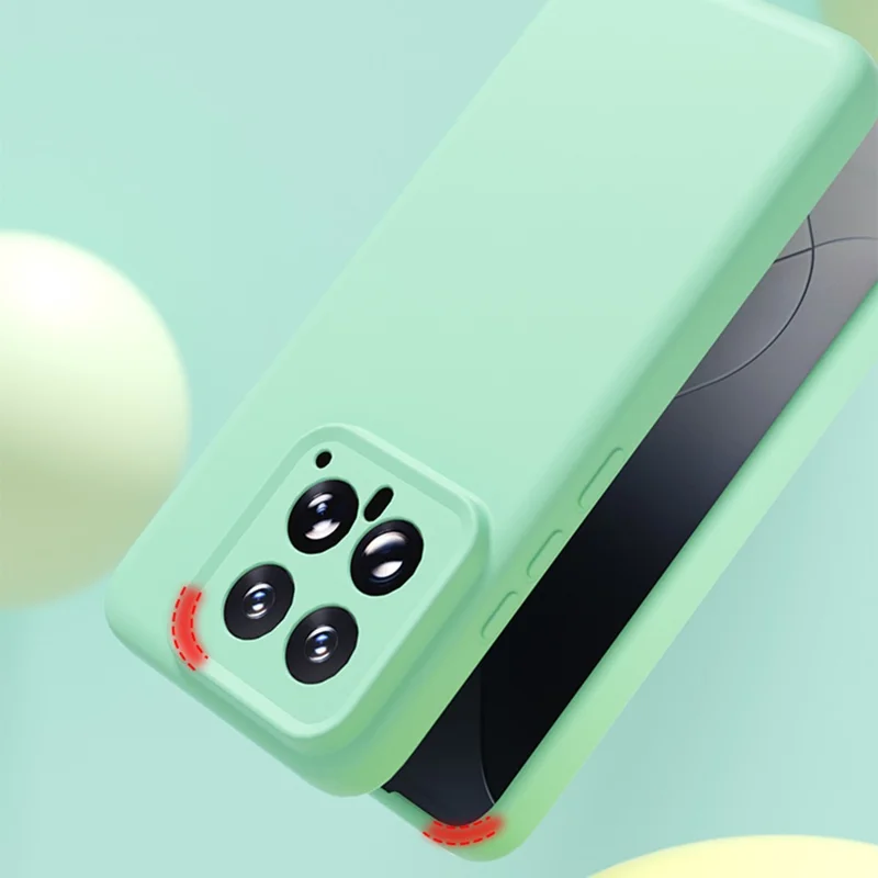 YCADEN Für Xiaomi 14 Hülle Präzise Aussparungen TPU Telefonrückseite - Grasgrün