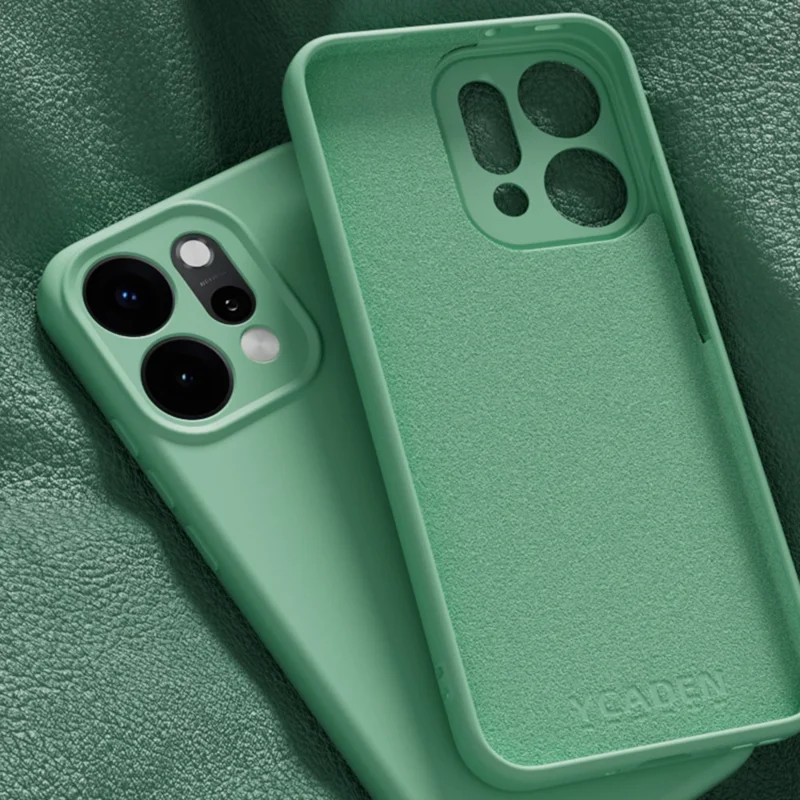 YCADEN For Oppo Reno14 5G (Global) Case Precise Cutouts TPU Phone Back Cover - Bean Green