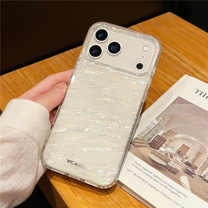 For iPhone 17 Pro Case Kleurrijk Ontwerp Stootvaste Harde PC Telefoonhoes - Blauw / Rood