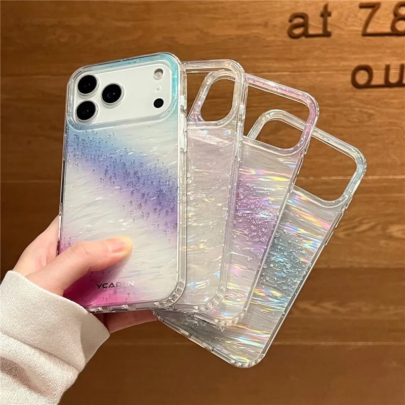 For iPhone 17 Pro Case Kleurrijk Ontwerp Stootvaste Harde PC Telefoonhoes - Blauw / Rood