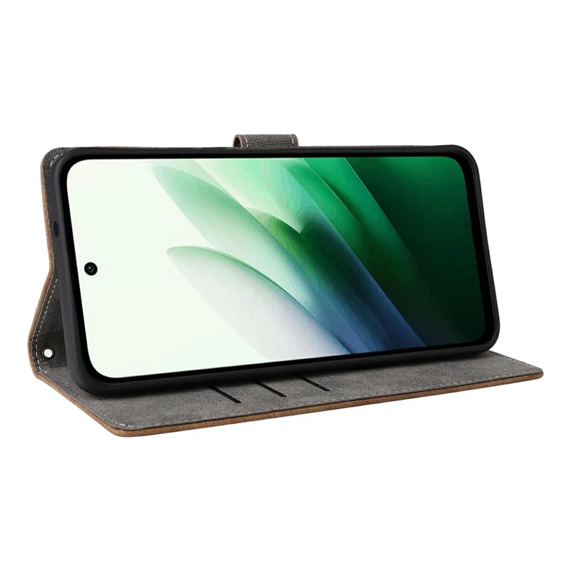 Per Xiaomi Redmi 15 5G Custodia Wallet RFID Blocking Pelle PU Custodia per Telefono con Supporto e Cinturino - Marrone