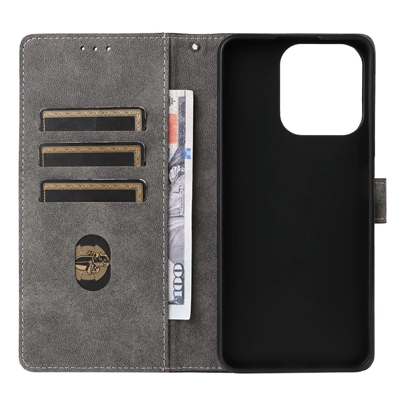Wallet Case for Realme Note 70T 4G / Note 70 4G / Narzo 80 Lite 4G / Realme C71 4G (India) RFID Blocking PU Leather Phone Cover Stand with Strap - Black