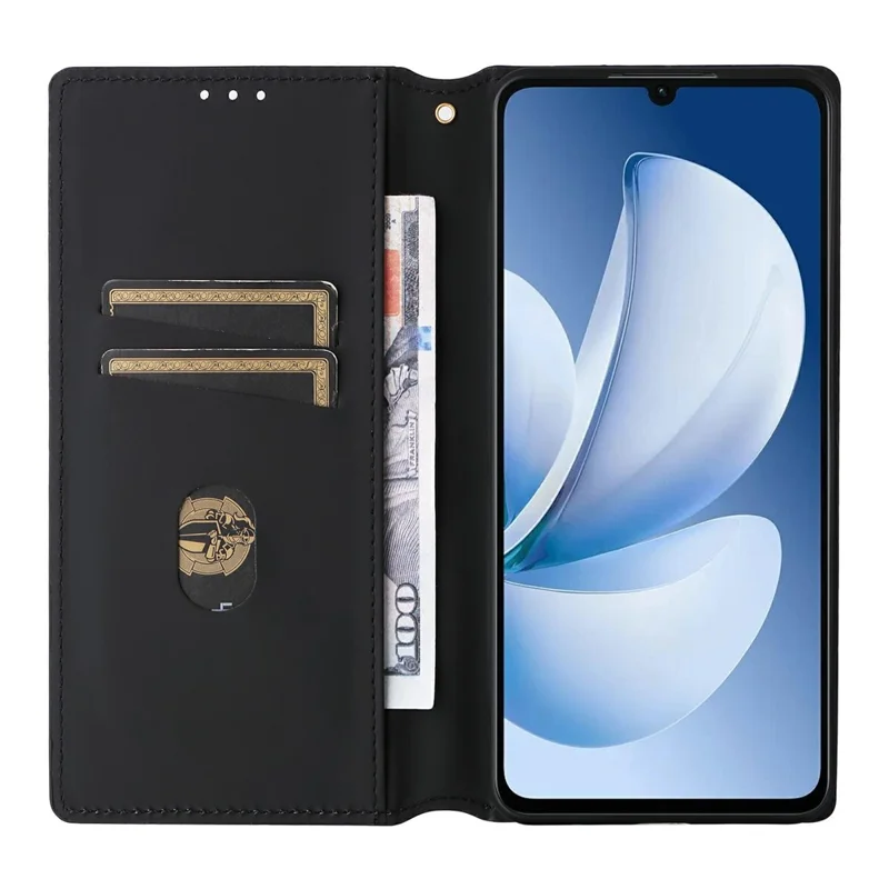 Étui en cuir pour Realme Note 70T 4G / Note 70 4G / Narzo 80 Lite 4G / Realme C71 4G (Inde) Portefeuille Rhombus Imprimé Housse de Téléphone - Argent