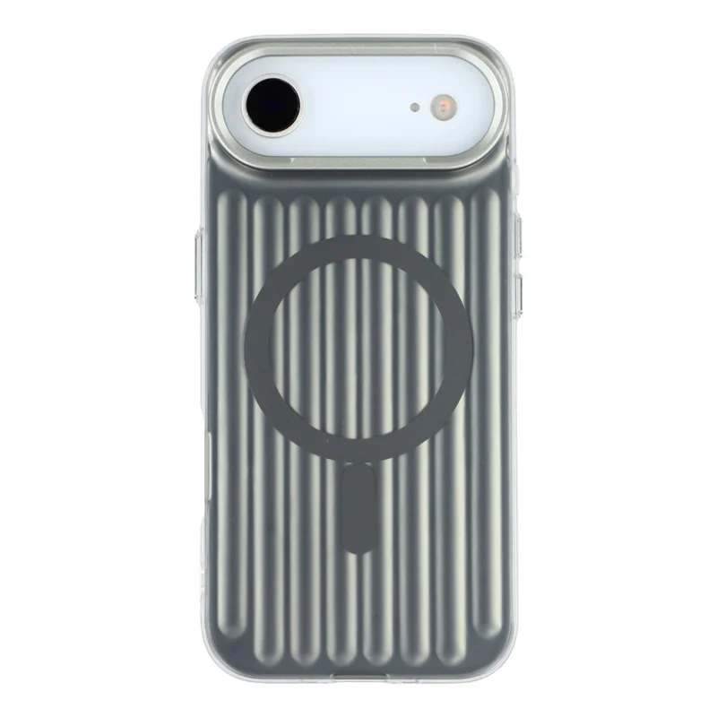 Étui pour iPhone 17 Air Compatible avec MagSafe Texture de Bagage IMD TPU Housse Arrière de Téléphone - Gris