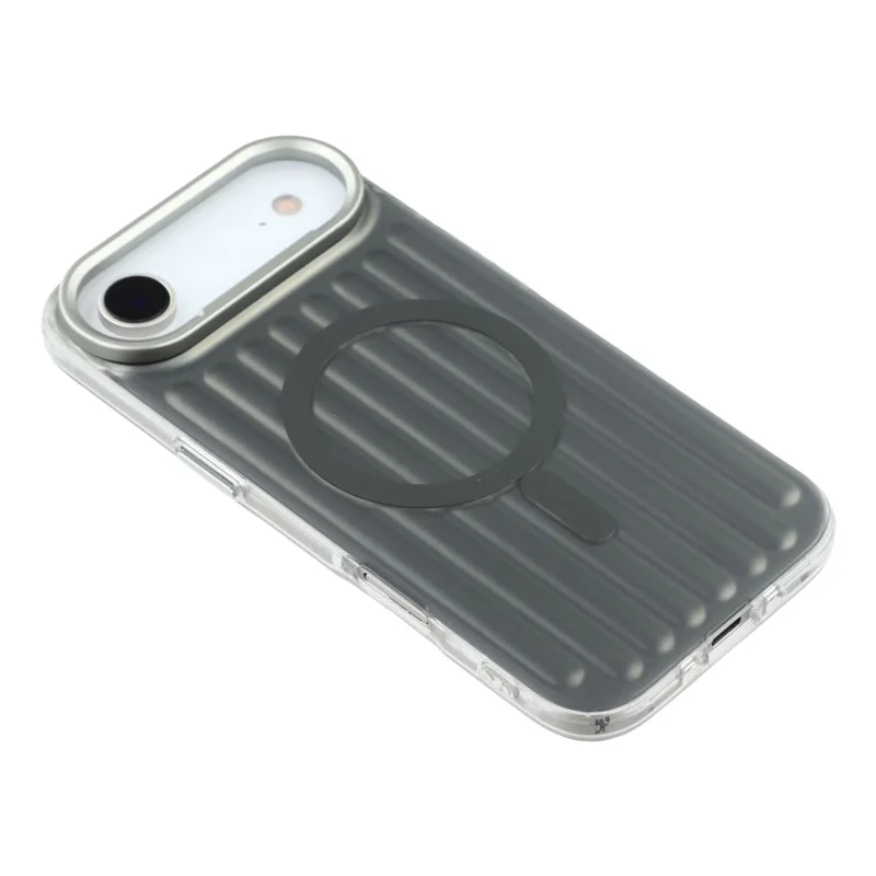 Étui pour iPhone 17 Air Compatible avec MagSafe Texture de Bagage IMD TPU Housse Arrière de Téléphone - Gris
