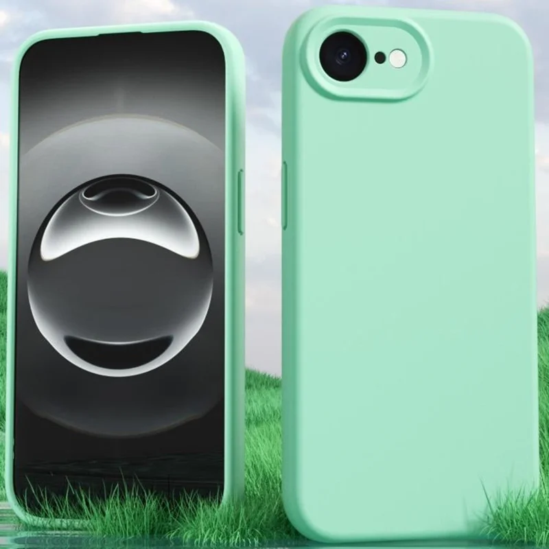 Étui pour iPhone 16e YCADEN Couverture arrière de téléphone en TPU avec découpes précises - Vert herbe